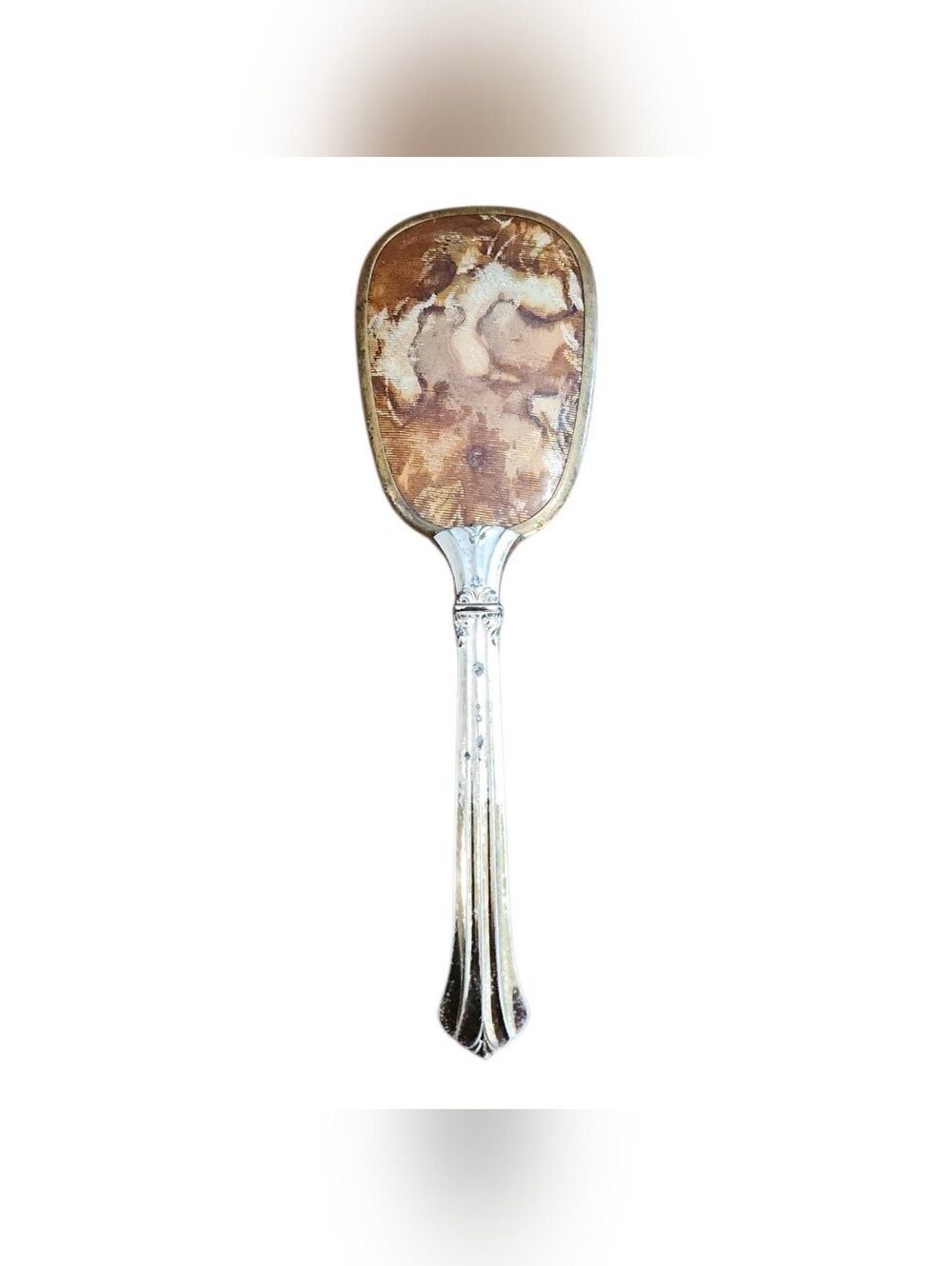 Vintage 1940s 1950s Vanity Hair Brush Marble Decor Romantic marble Made USA